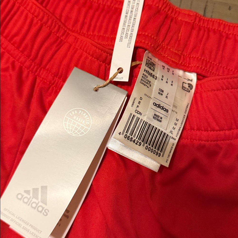 2/$30 Adidas Red Athletic Men's Shorts - Picture 3 of 4